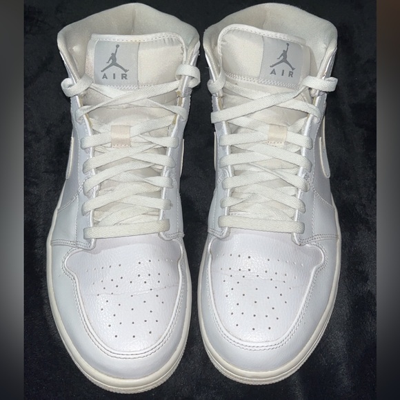 triple white jordans